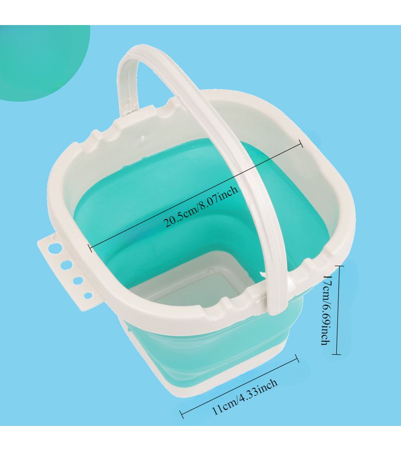 2pcs Portable Folding Washbasin Lightweight Space Saving Click Fold for Washing Grooming Random Colors - Image 3