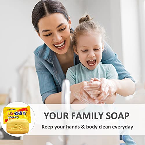 Bee & Flower Bee Flower Shanghai Sulfur Soap 10 Sulfur Soap Bar Face and Body Acne Treatment Sulphur Bar Soaps 34 Oz - Image 5
