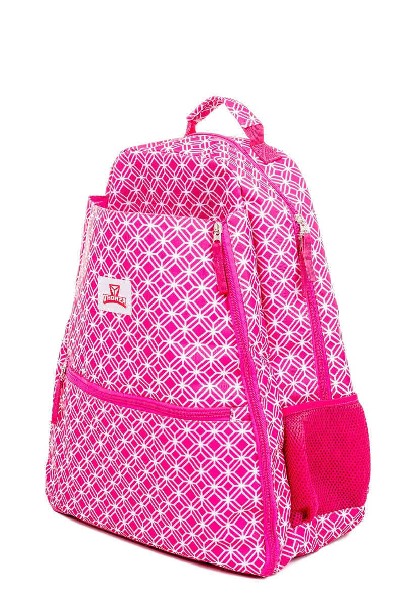 Thorza Tennis Racket Backpack for Women – Lightweight Tennis Bag Stores 2 Rackets, Balls, and Sports Gear – Backpack Only Pink - Image 2