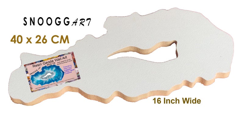 Snoogg Agate Ellipse Geode Art Board Wood Cutout. Plaque, DIY, for Resin, epoxy Art, Wall D�cor. 6 mm Thick 16 Inch Wide Pack of 5 - Image 3