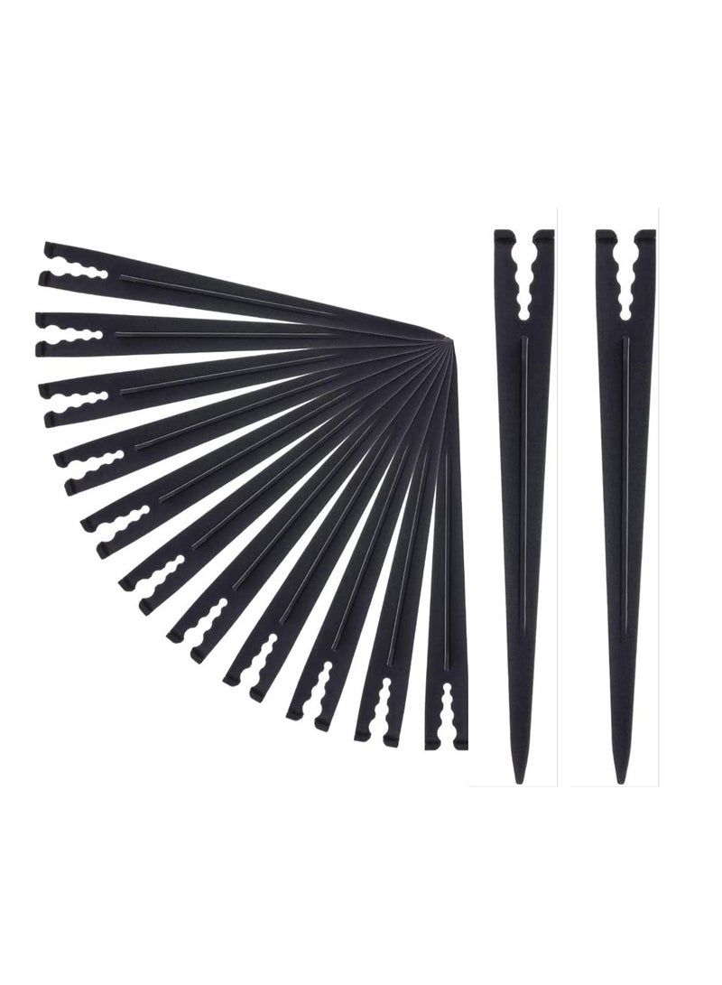 Barakah 100 Pieces Irrigation Drip Support Stakes for 1/4 1/8 Inch Pipe, Universal Drip Tubing Hold Stakes, Plastic Drip Hose Stakes for Irrigation, Greenhouse, Garden, Vegetable Flower Beds Herbs Growing - Image 1