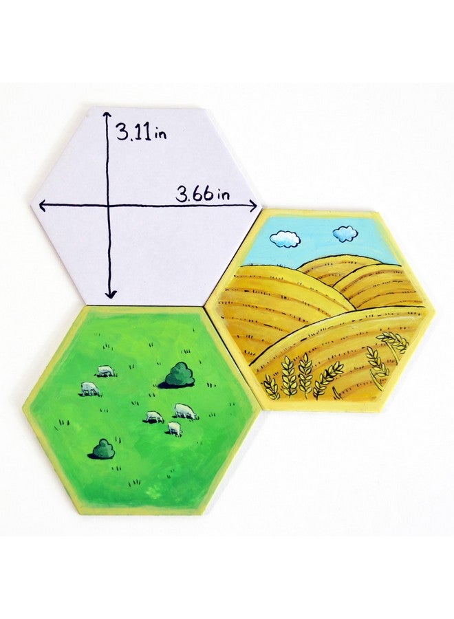 Apostrophe Games Hexagon Board Game Tiles 20Pcs Large Game Board Pieces Blank Game Board Chits Same Size As Settlers Of Catan Create Your Own Custom Tiles - Image 3