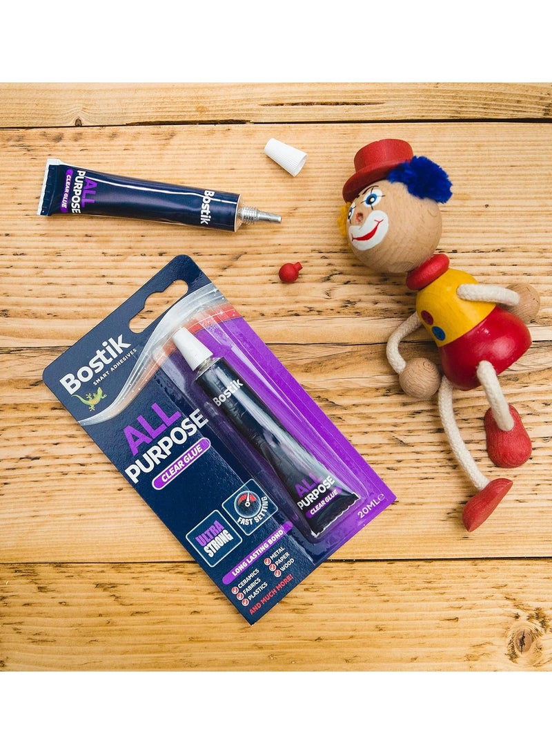 Bostik All Purpose Clear Glue 20ml Content - Image 2