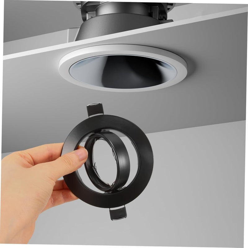 LED Recessed Light Cover Trim Ring Adjustable Spotlight Mounting Shell Ceiling Light Fixture for Home Lighting 2-Pack - Image 4