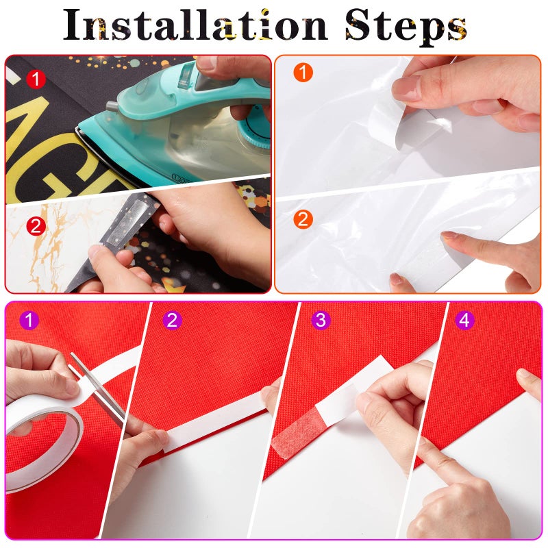 Timtin VIP Entrance Banner Photography Backdrop with Red Carpet Runner, Paparazzi Props, 2.6 x 15 ft Rug, Double-Sided Tape for Party Decorations and Movie Theme Events - Image 5