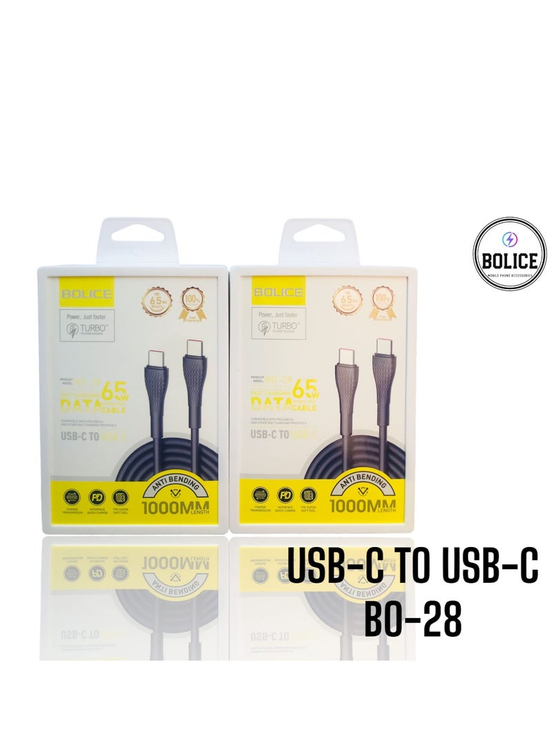 BOLICE - Type C Insulated Fast Charging and Data Cable Tinned Copper Conductor - Image 1