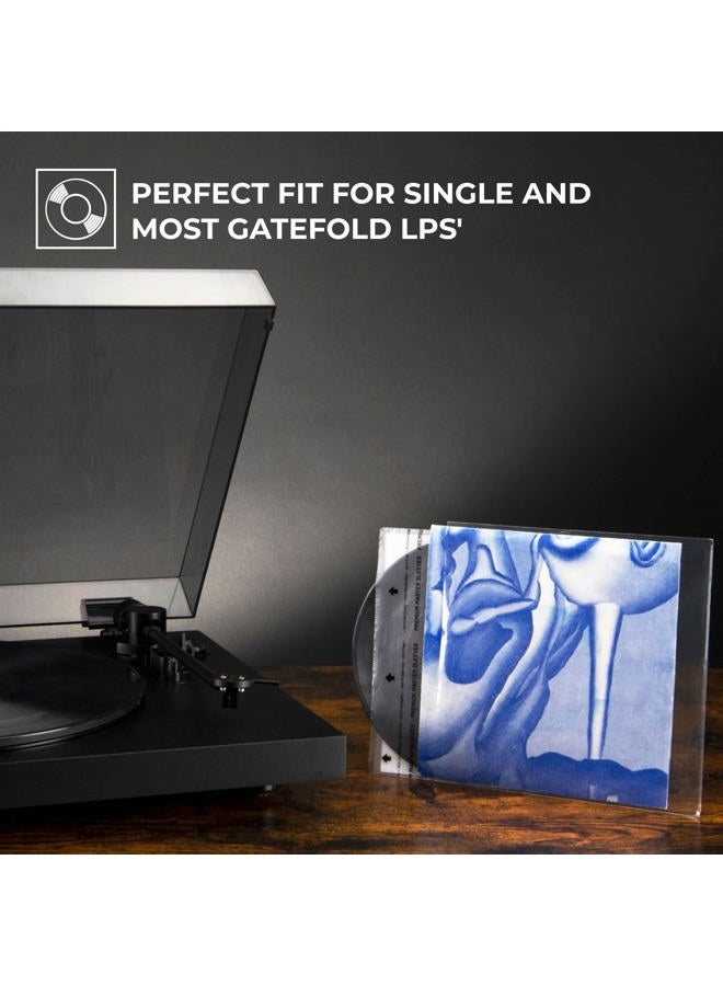 BIG FUDGE Vinyl Record Outer Sleeves - 7 inch x 50pcs - Clear LP Album Covers Made of High-Density Polypropylene Plastic - Durable & Wrinkle-Free - 3 mil Thick, 7.42" x 7.42" - Image 5