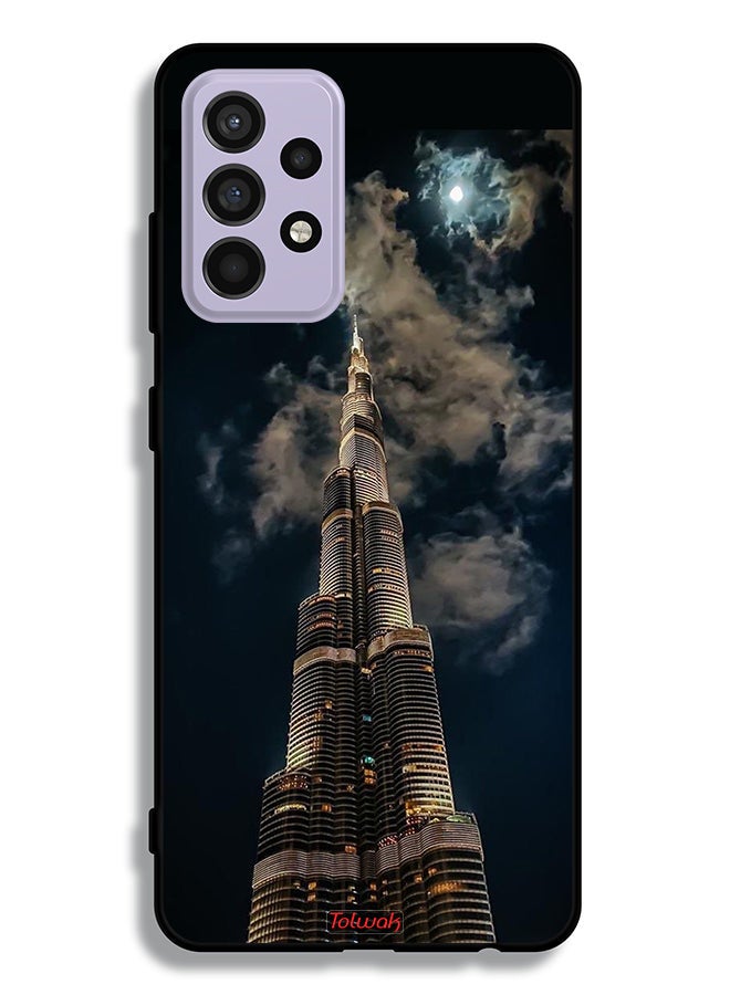 Tolwak Samsung Galaxy A52 4G Protective Case Cover Burj Khalifa In Night - Image 1