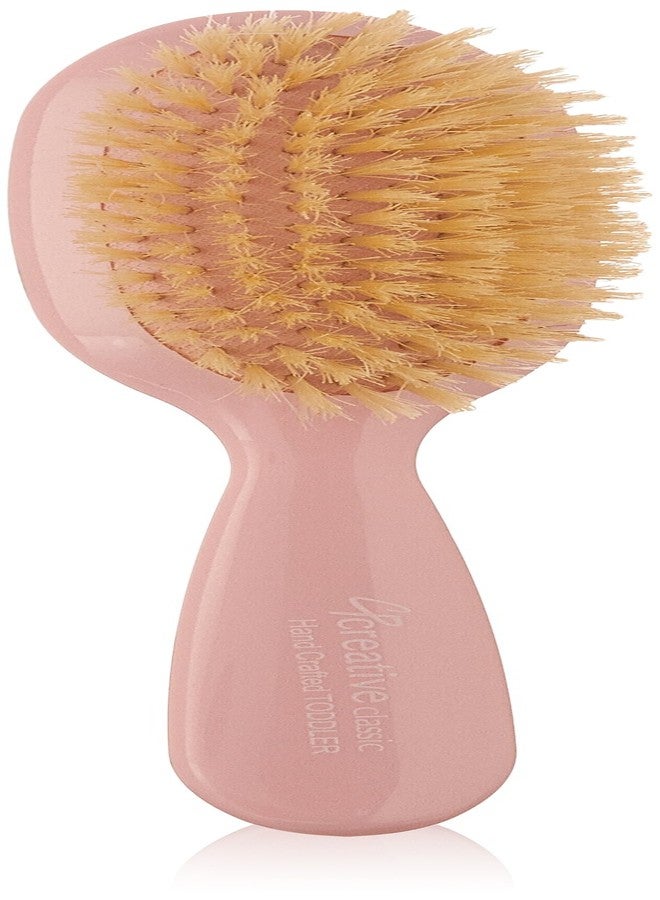 Creative Hair Tools Classic Baby/Toddler Gentle Boar Bristle Hair Brush, Pink - Image 1