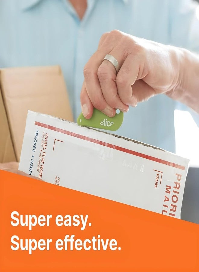 Slice Micro Safety Cutter | Safe Ceramic Box Cutter Lasting 11x Longer than Metal | Keychain Box Opener | 2 Pack | Green - Image 3