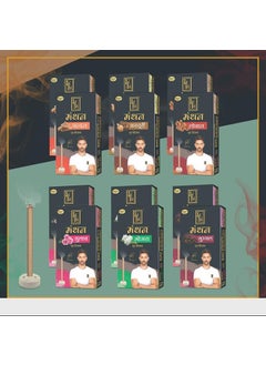Zed Black Zed Black Manthan Dhoop Sticks in 6 Fragrances - Mogra, Guggal, Chandan, Gulab, Loban & Kasturi - Pack of 12 Bamboo Less Incense Sticks (120 Units)  - Image 2