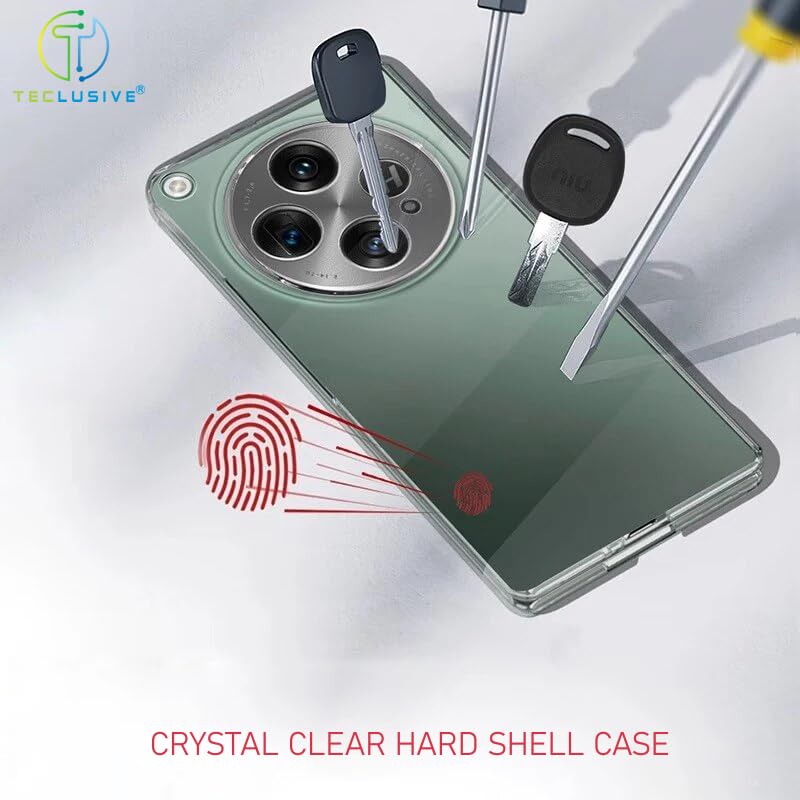 T TECLUSIVE Luxury Slim Hard Shell Transparent Case Cover Compatible for Oneplus Open/Oppo Find N3 | Shockproof Protective Crystal Clear Cover with Camera Protection for One Plus Open - Image 3