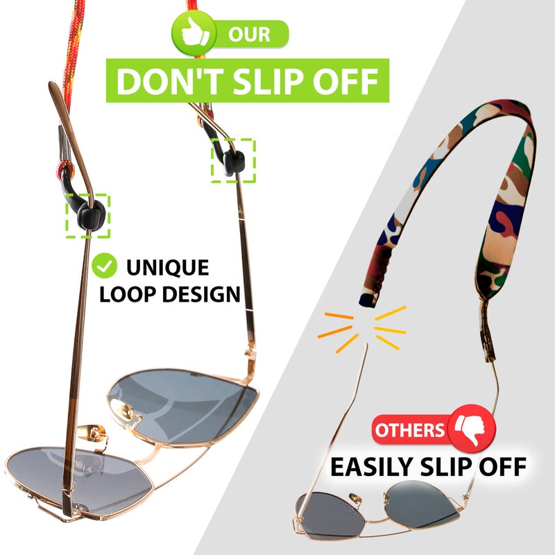 SIGONNA SIGONNA Eyeglasses String Holder Strap Cord - Eyeglass Chain for Men Women - Glasses Lanyard Holders Around Neck - Sports Eye Glass Straps Sunglass Retainer  - Image 3
