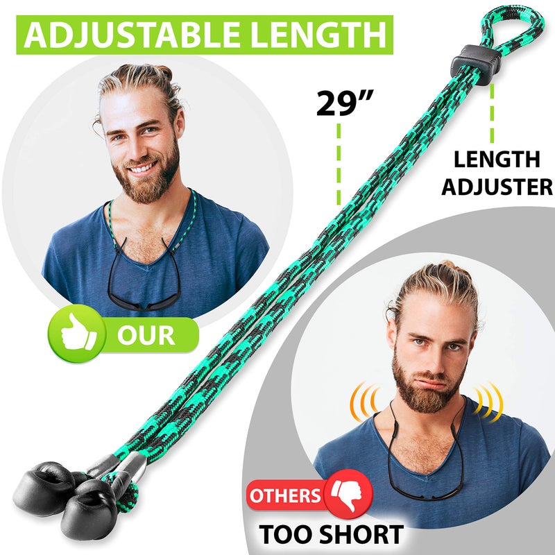 SIGONNA SIGONNA Eyeglasses String Holder Strap Cord - Eyeglass Chain for Men Women - Glasses Lanyard Holders Around Neck - Sports Eye Glass Straps Sunglass Retainer  - Image 5