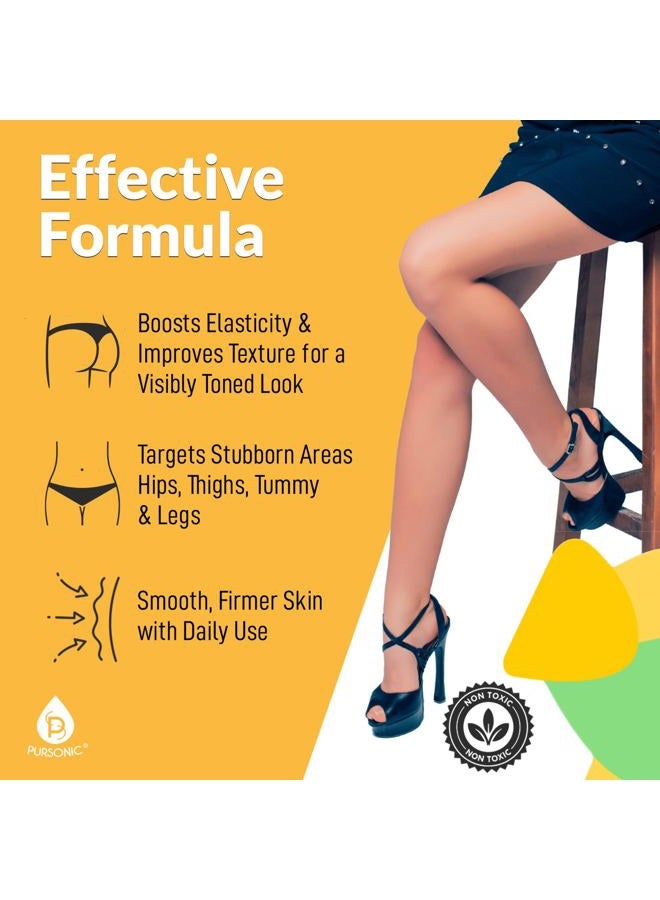 Pursonic Anti Cellulite & Muscle Relaxation Hot Cream, Diminish the Appearance Of Varicose Veins, Improves Skin Texture & Tightness, Softens & Hydrates. Made With All Natural Ingredients - Image 4