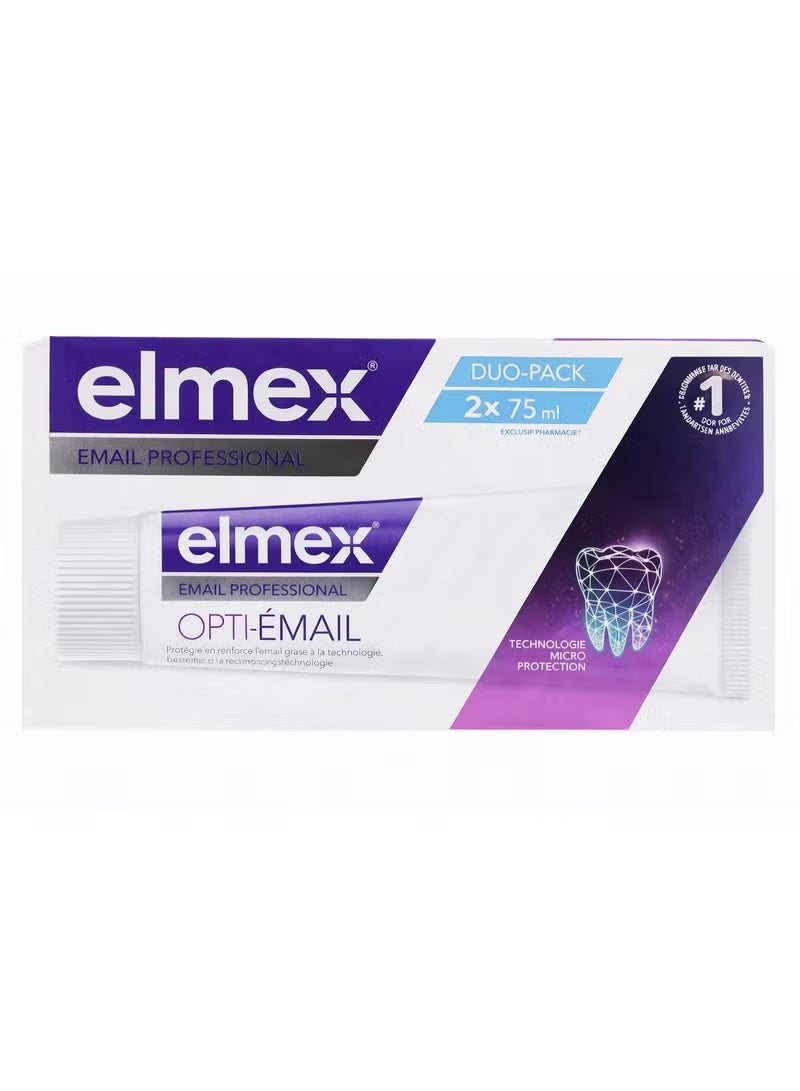 Elmex Opti-émail High Strength Toothpaste 2 x 75ml - Image 1