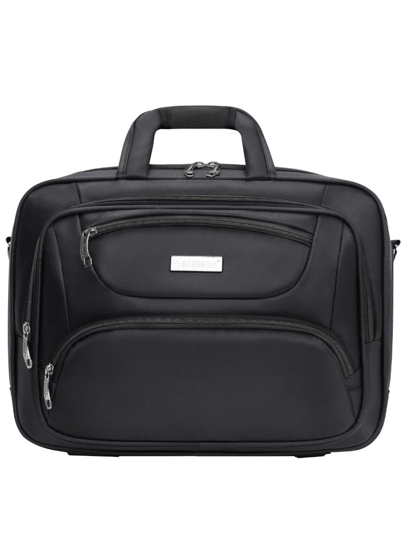 Stargold Laptop Bag, Premium 15.6" Business Briefcase With Multiple Compartments, Padded Shoulder Strap, And Water-Resistant Material, Black  - Image 1