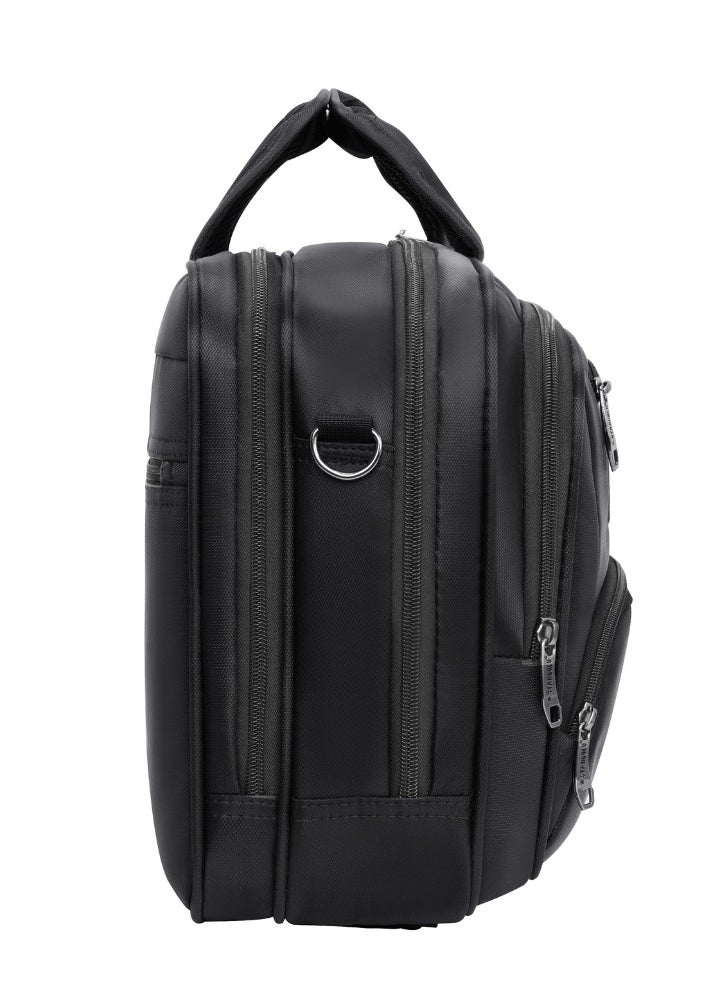Stargold Laptop Bag, Premium 15.6" Business Briefcase With Multiple Compartments, Padded Shoulder Strap, And Water-Resistant Material, Black  - Image 4