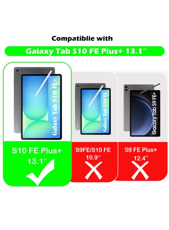 سانموجيد جراب دوار لجهاز Samsung Galaxy Tab S10 FE Plus 13.1 بوصة 2025 اللوحي مع حامل قلم - جراب دوار 360 درجة مع ظهر شفاف مقاوم للصدمات، إيقاظ/سكون تلقائي - Image 2