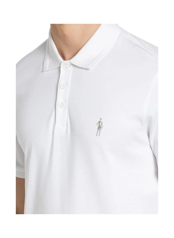 Jockey White 3912 Men Super Combed Cotton Rich Solid Half Sleeve Polo T Shirt for Men | Best Price UAE