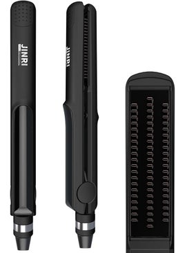 JINRI JINRI Professional Salon Flat Iron with 1 Inch Plate Ceramic Tourmaline Ionic Hair Straightener and Curler Auto Shut Off 