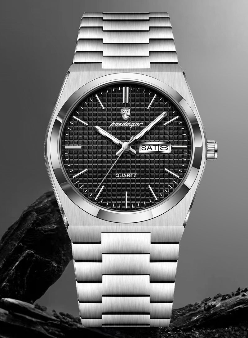 پوداجار ساعة الرجل ، مقاومة للماء مضيئة الرجال ساعة الكوارتز ، الرجال ساعات المعصم 40mm - Image 2