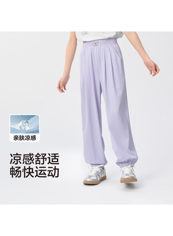 Balabala Girls Pants Kids Casual Trousers 2025 Summer Long Pants Mosquito-proof Cool Comfortable Loose Fit Exquisite - Image 2