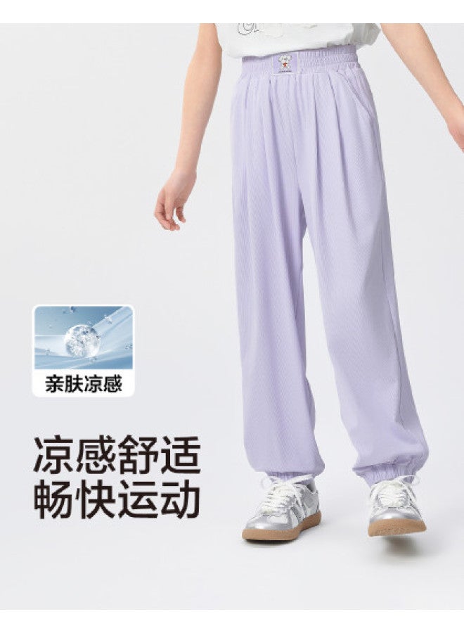 Balabala Girls Pants Kids Casual Trousers 2025 Summer Long Pants Mosquito-proof Cool Comfortable Loose Fit Exquisite - Image 1
