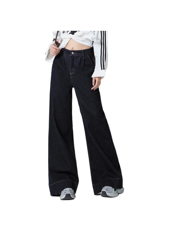 EPTISON Tiancheng Vintage Classic Color Women'S Jeans Autumn And Winter Fashion Slimming All-Match Long Pants Loose Floor-Length Wide Leg Pants Women - Image 2