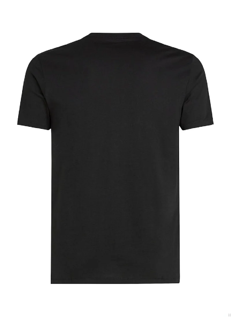 Calvin Klein Jeans Men's Two Tone T-Shirt, Black - Cotton