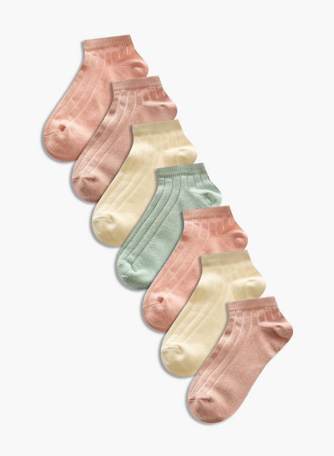 Flora Bella By Shoexpress Pack Of 7 Girls Socks Non Terry Ankle Length - Image 1