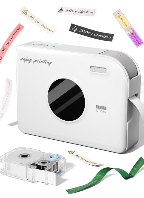 A30 Label Maker, Mini Bluetooth Portable Rechargeable Label Maker Machine with Tape in/Out Door Use Without Fade Sticker for Home Office Small Business School, Works with Tablet, Phone & PC