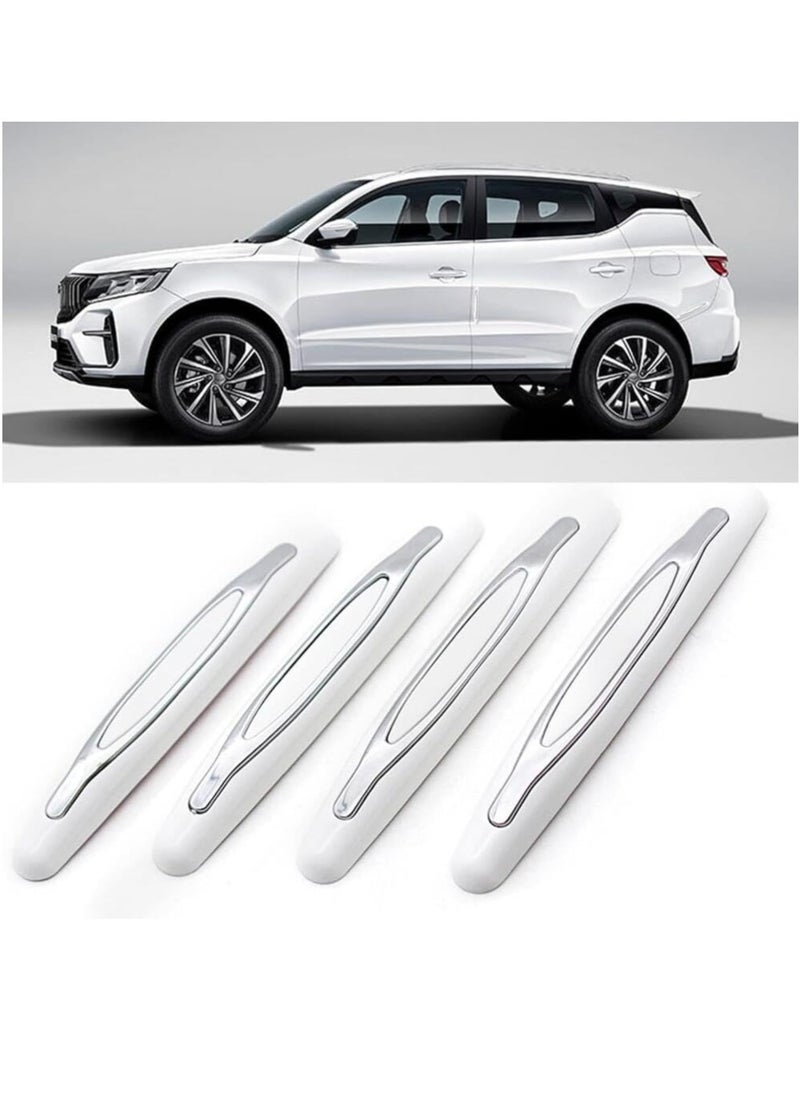 RATSAW 4 PCS Car Door Edge Guard Protectors Anti Collision Universal Silicone Car Door Anti Static Protector Strip Car Bumper Edge Guards Strips for Various Car Pads Door Shock Absorbers White  - Image 1