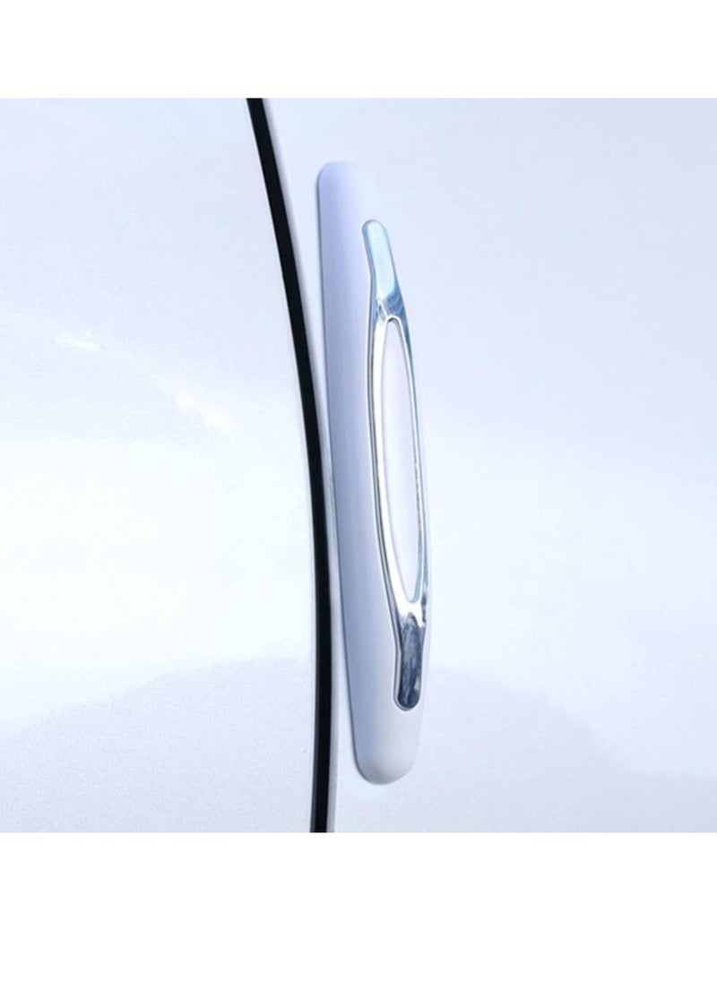 RATSAW 4 PCS Car Door Edge Guard Protectors Anti Collision Universal Silicone Car Door Anti Static Protector Strip Car Bumper Edge Guards Strips for Various Car Pads Door Shock Absorbers White  - Image 2