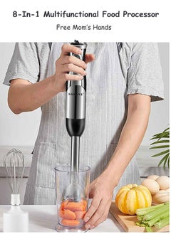 sokany 8-In-1 Hand Blender with Chopper,Mixer,Whisk,Juice Blender,Slice,500ml Mixing Beaker,Multifunctional Food Processor,700W SK5011-8  - Image 2