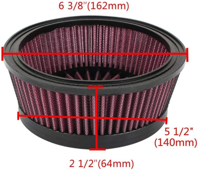 QASULER Motorcycle Air Cleaner Intake Filter - Image 2