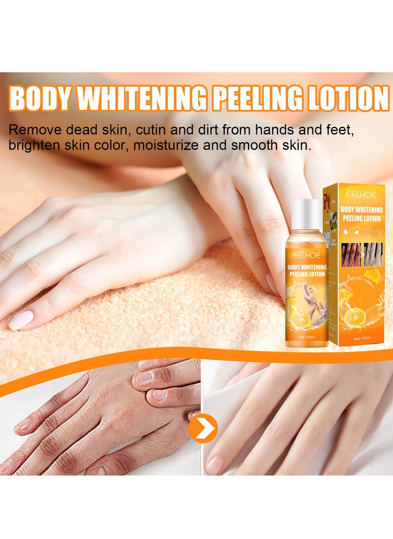 EELHOE - 100 ML Body Whitening Peeling Lotion for Dark Skin Body Exfoliation, Effectively Soften The Keratin, Improve Rough Epidermis Delay Skin Aging And Make The Skin Soft And Elastic,Whiten And Smooth - Image 1