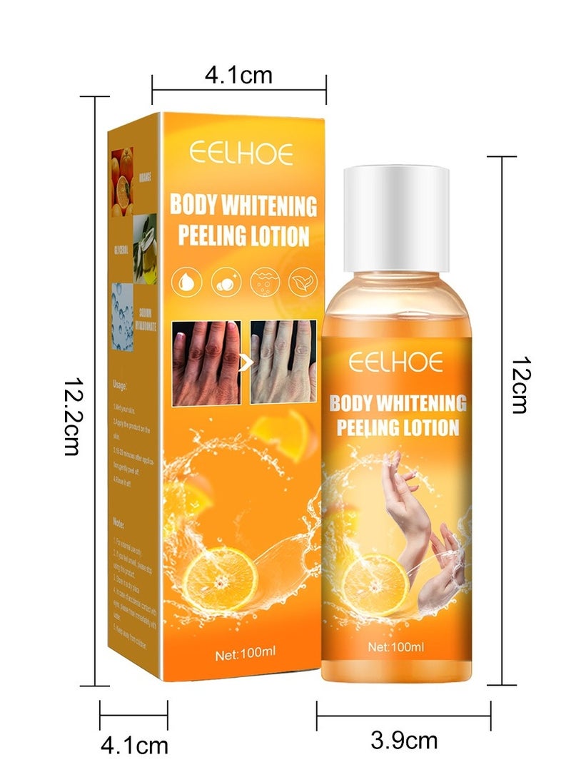 EELHOE - 100 ML Body Whitening Peeling Lotion for Dark Skin Body Exfoliation, Effectively Soften The Keratin, Improve Rough Epidermis Delay Skin Aging And Make The Skin Soft And Elastic,Whiten And Smooth - Image 1