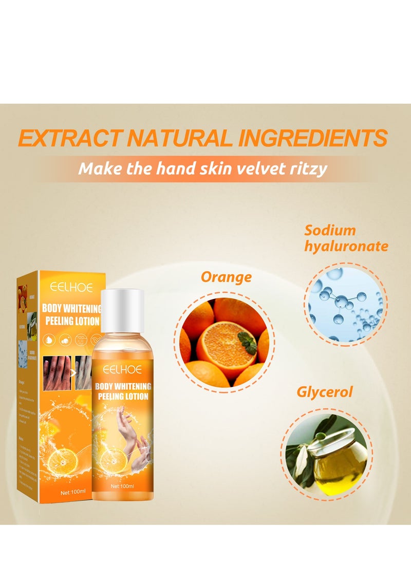 EELHOE - 100 ML Body Whitening Peeling Lotion for Dark Skin Body Exfoliation, Effectively Soften The Keratin, Improve Rough Epidermis Delay Skin Aging And Make The Skin Soft And Elastic,Whiten And Smooth - Image 1