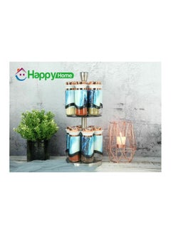 Happy Home Spices set of 12 s turquoise stand Happy Home MA-1253  - Image 1
