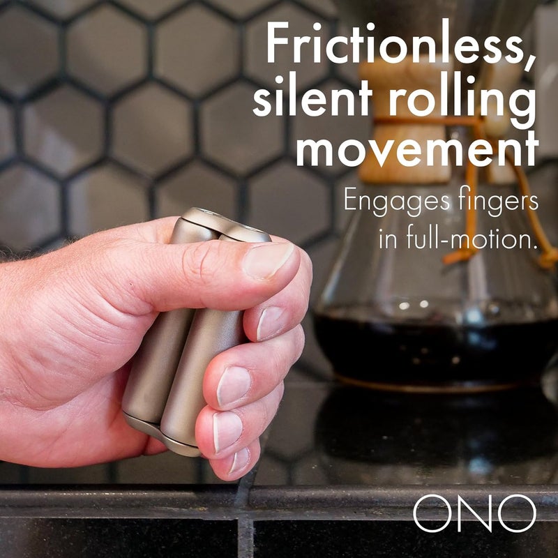 ONO Roller - Handheld Fidget Toy for Adults | Help Relieve Stress, Anxiety, Tension | Promotes Focus, Clarity | Compact, Portable Design | Titanium Junior - Image 3