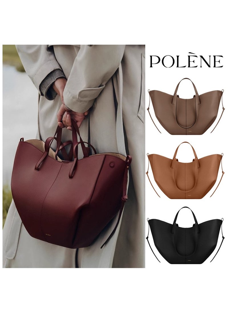 NIBEMINENT - Polene Wings Bag Poling Entote Bag Womens Niche Large Capacity Bag Commuter Shoulder Bag All-match Handbag - Image 1