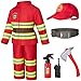 Elibelle Child Fire Fighter Chief Role Costume Red for Kids110cm 34 Years - Image 3