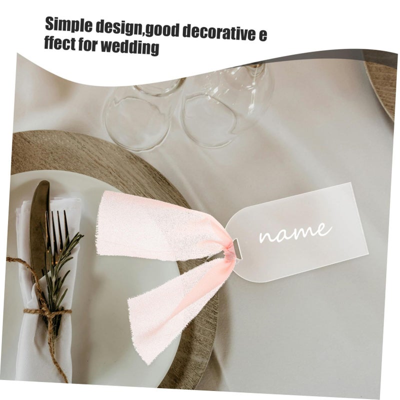 Elegant Acrylic Reserved Chair Signs For Wedding Seating Decor With Ribbons 10Pcs - Image 4