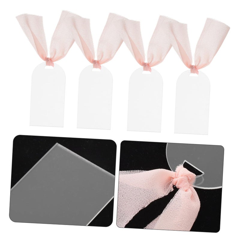 Elegant Acrylic Reserved Chair Signs For Wedding Seating Decor With Ribbons 10Pcs - Image 5