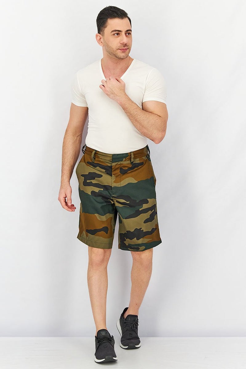 DIESEL Men Camouflage Basic Shorts, Olive, Brown And Black  - Image 2