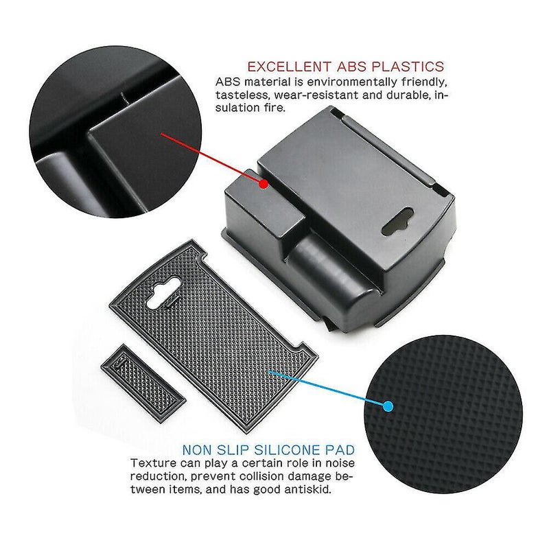 For 2020 Hyundai Venue Car Armrest Storage Box With Rubber Mat - Image 3