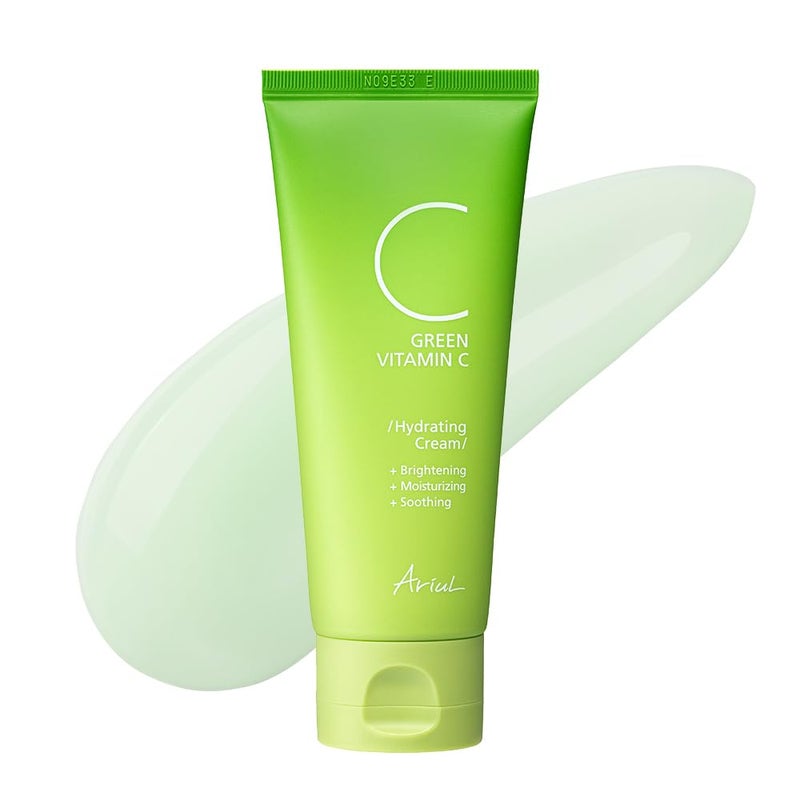 Ariul Green Vitamin C Hydrating Cream â€“ 99% Hydrating Base, Kakadu-C for Radiance, CICA & Madecassoside for Soothing, Ceramide Complex for Barrier Care, Korean Skin Care, 100g / 3.38 oz - Image 1