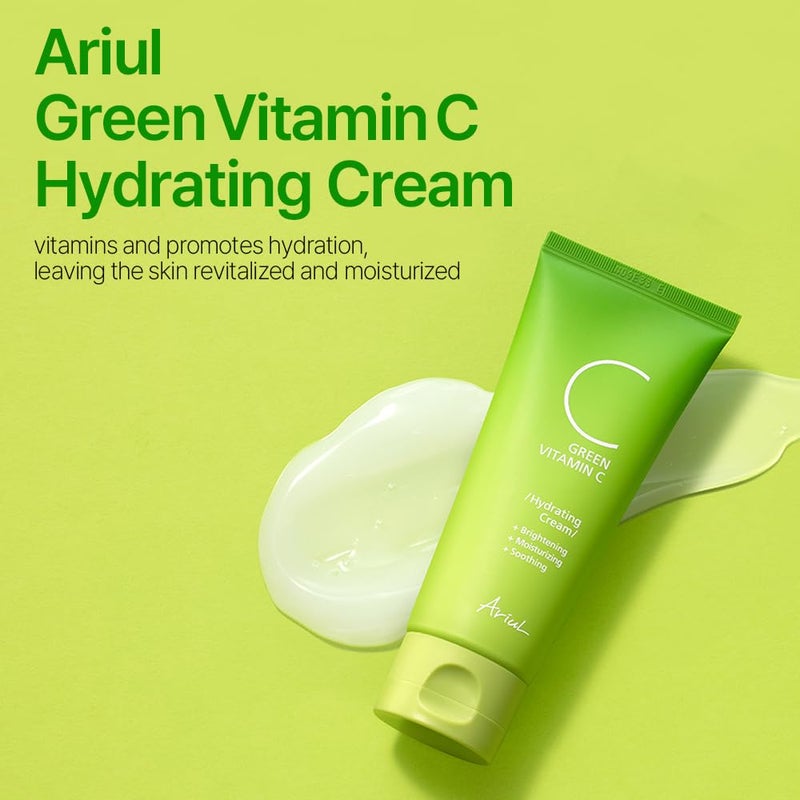 Ariul Green Vitamin C Hydrating Cream â€“ 99% Hydrating Base, Kakadu-C for Radiance, CICA & Madecassoside for Soothing, Ceramide Complex for Barrier Care, Korean Skin Care, 100g / 3.38 oz - Image 2