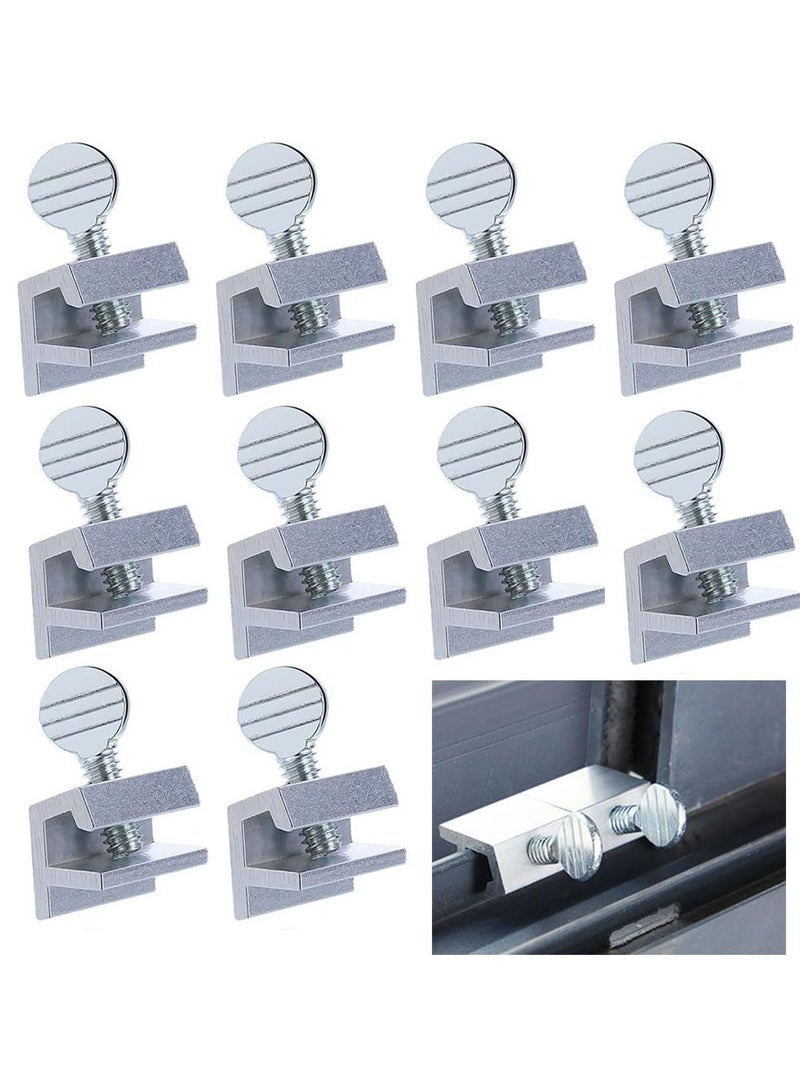 CMGTYYD 10 PCS Sliding Doors Window Locks,Aluminum Adjustable Window Restrictor Locks Punching-Free Protective Anti-Theft Lock Push Doors Child Safety Door Window Lock Patio Home Office Safety Lock  - Image 1